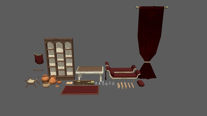 Roman Wizard Tower Props 3D Model
