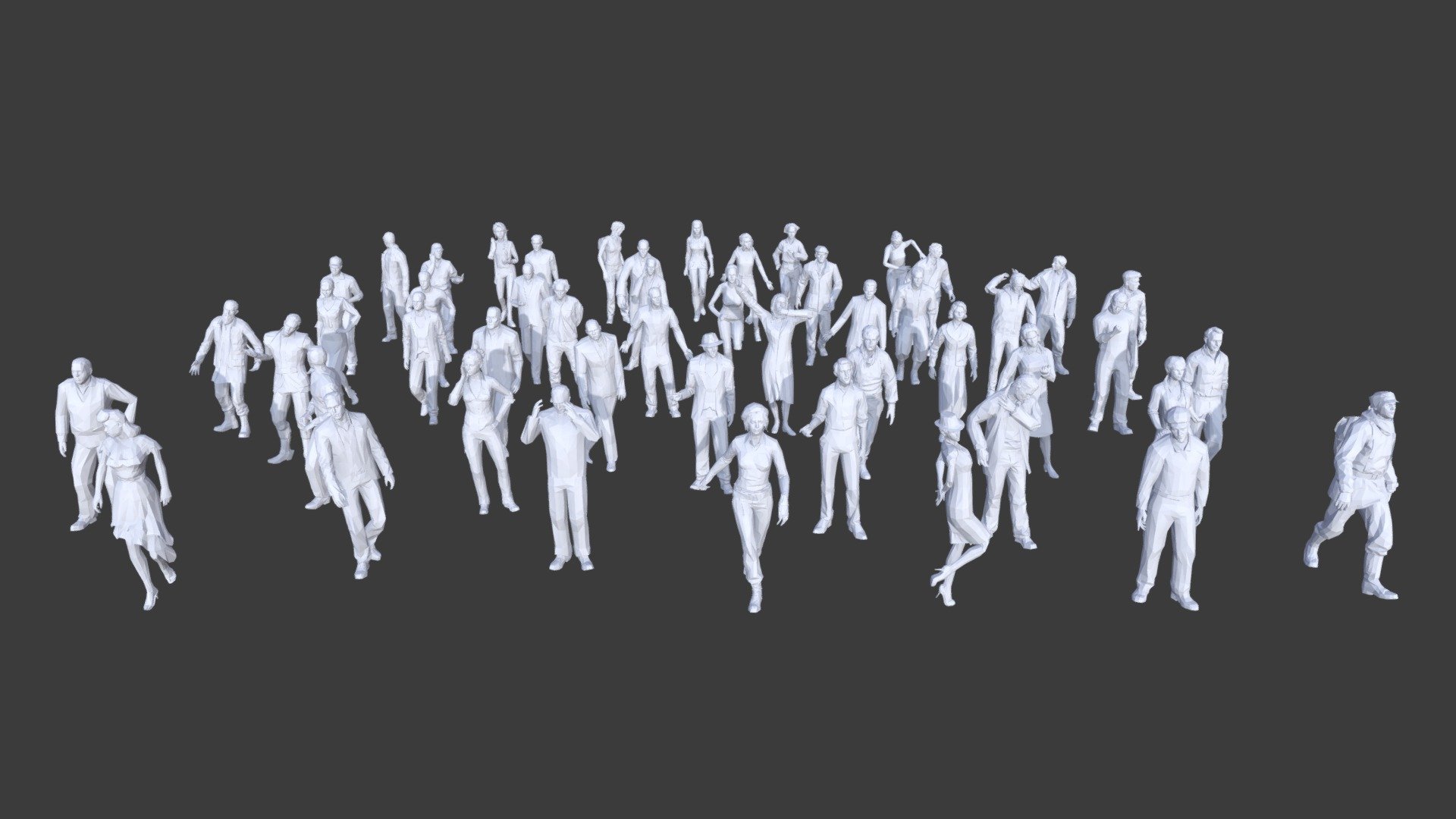 50 Low Poly People Collection Pack 4 - Buy Royalty Free 3D model by ...