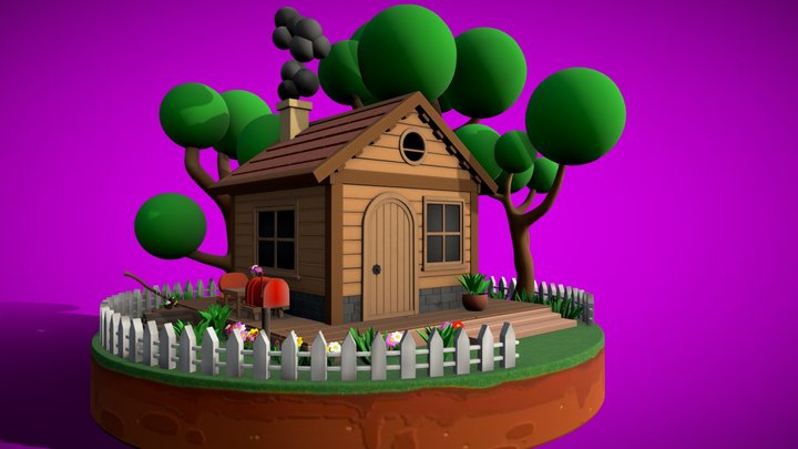 Stylized house 3D Model