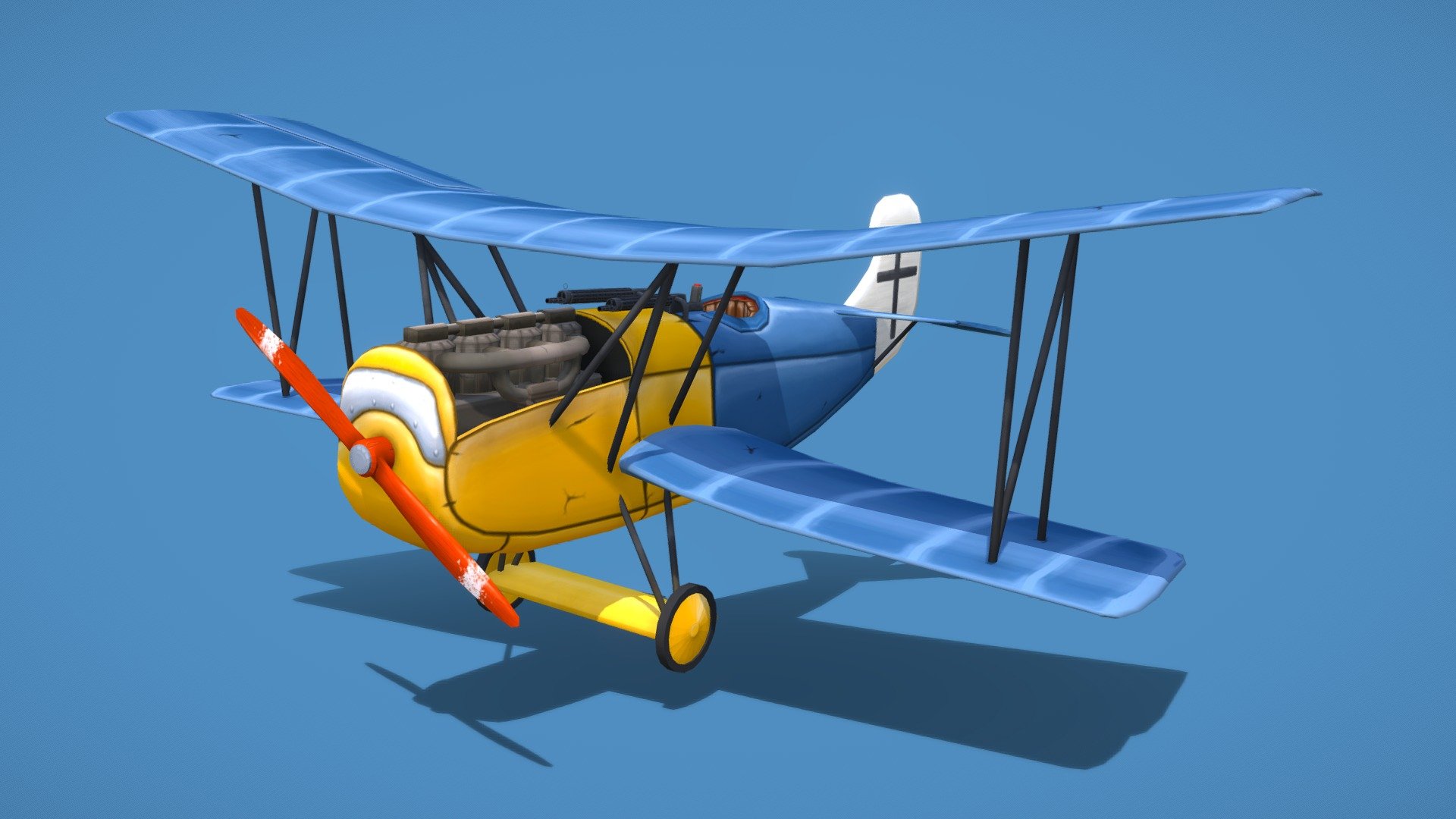 Stylized Plane - Fokker DVII - 3D model by Siyun_Maes [9e15fc7] - Sketchfab