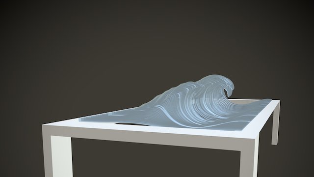 Ola-metacrilato Ranurada 3D Model