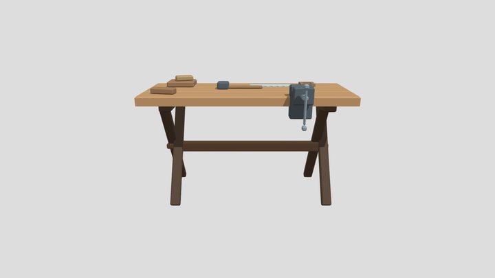 Workbench - Low Poly Medieval, CC0