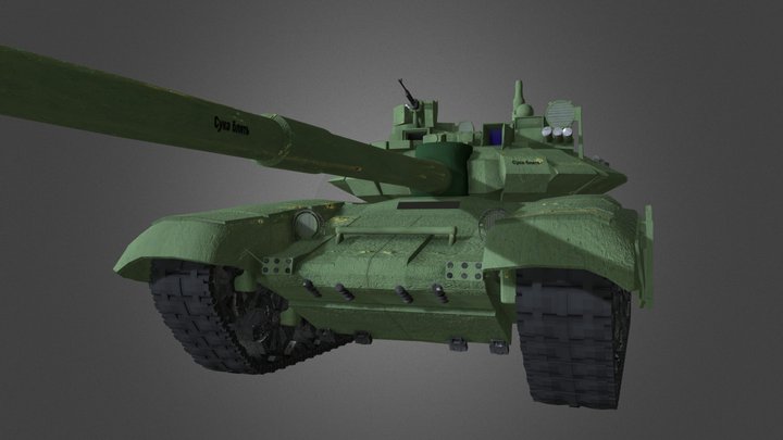 T-90 Russian Main Battle Tank 3D Model