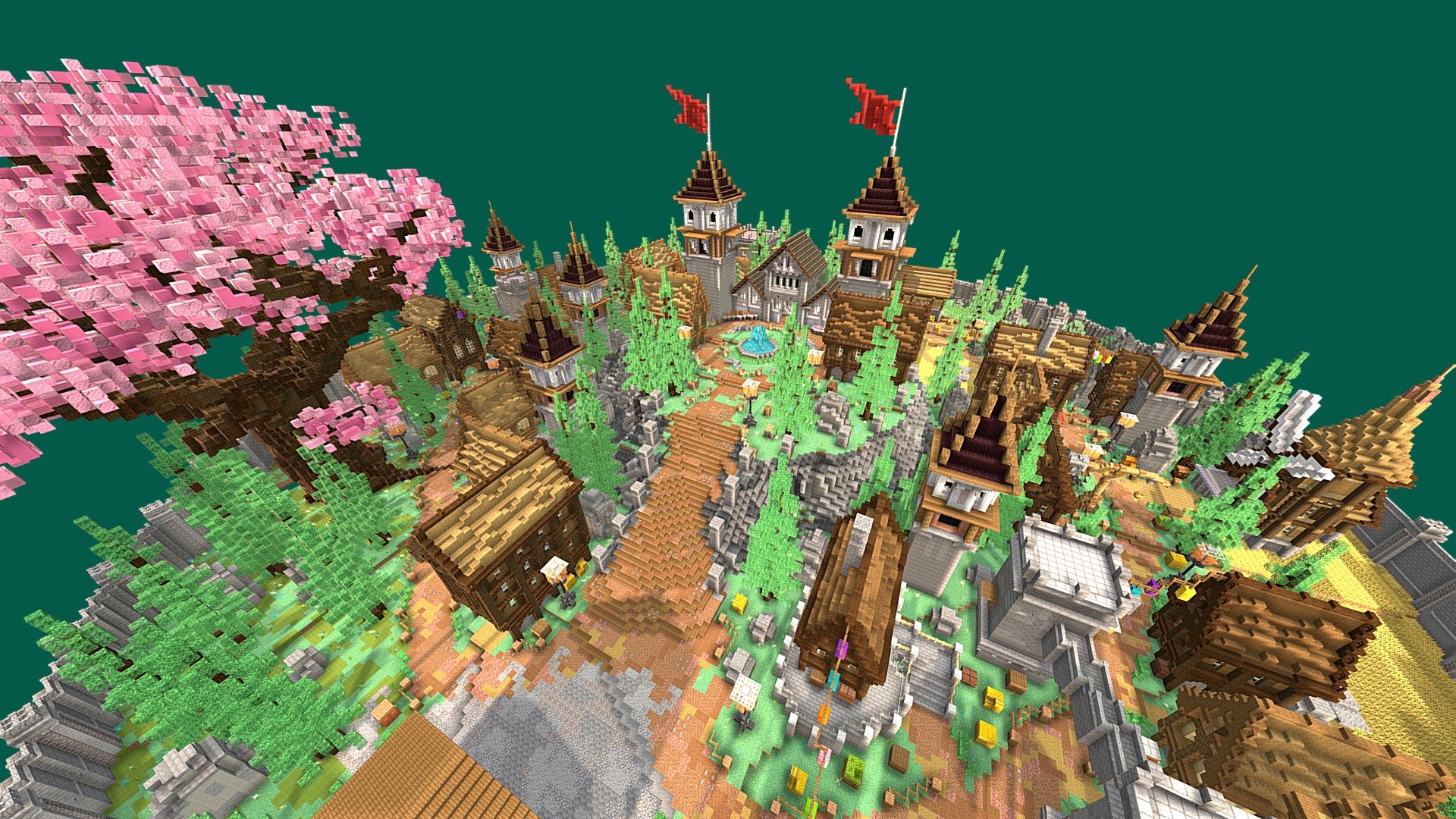 PixelMine | Medieval City Hub - 3D model by PixelMine [9e1964f] - Sketchfab