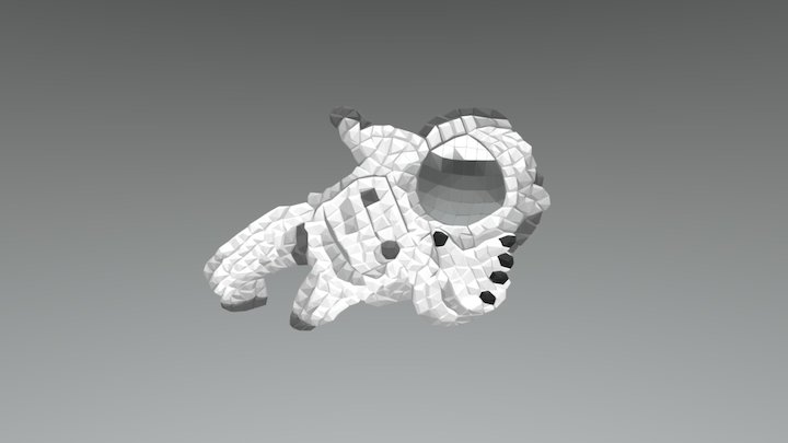 Fresque Astronaut 3D Model