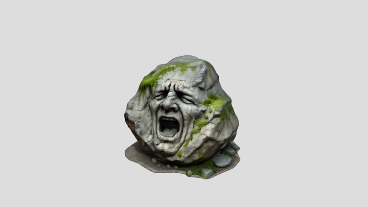 Agony rock face 3D Model