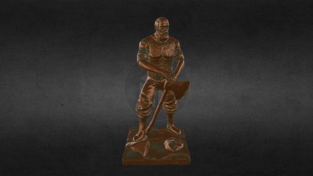 Old axe man in copper 3D Model