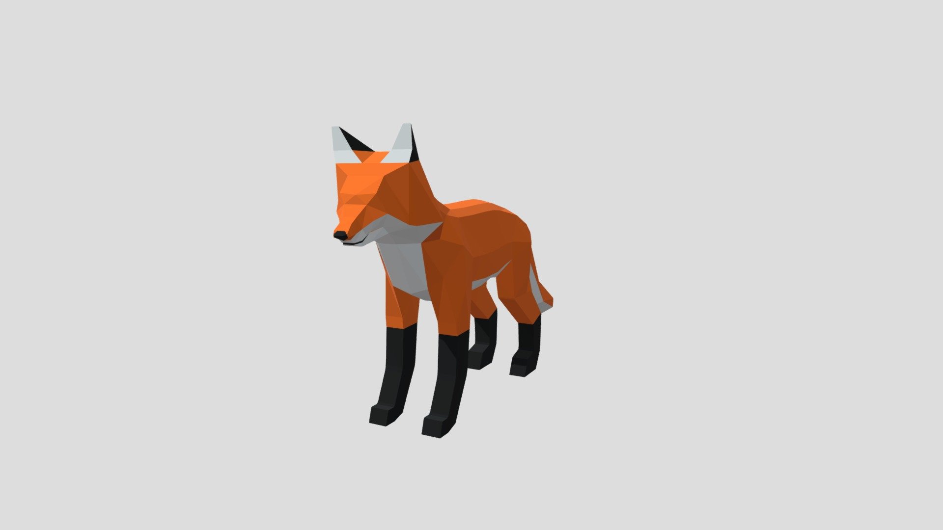 low-poly model of a Fox from the "Taiga" set