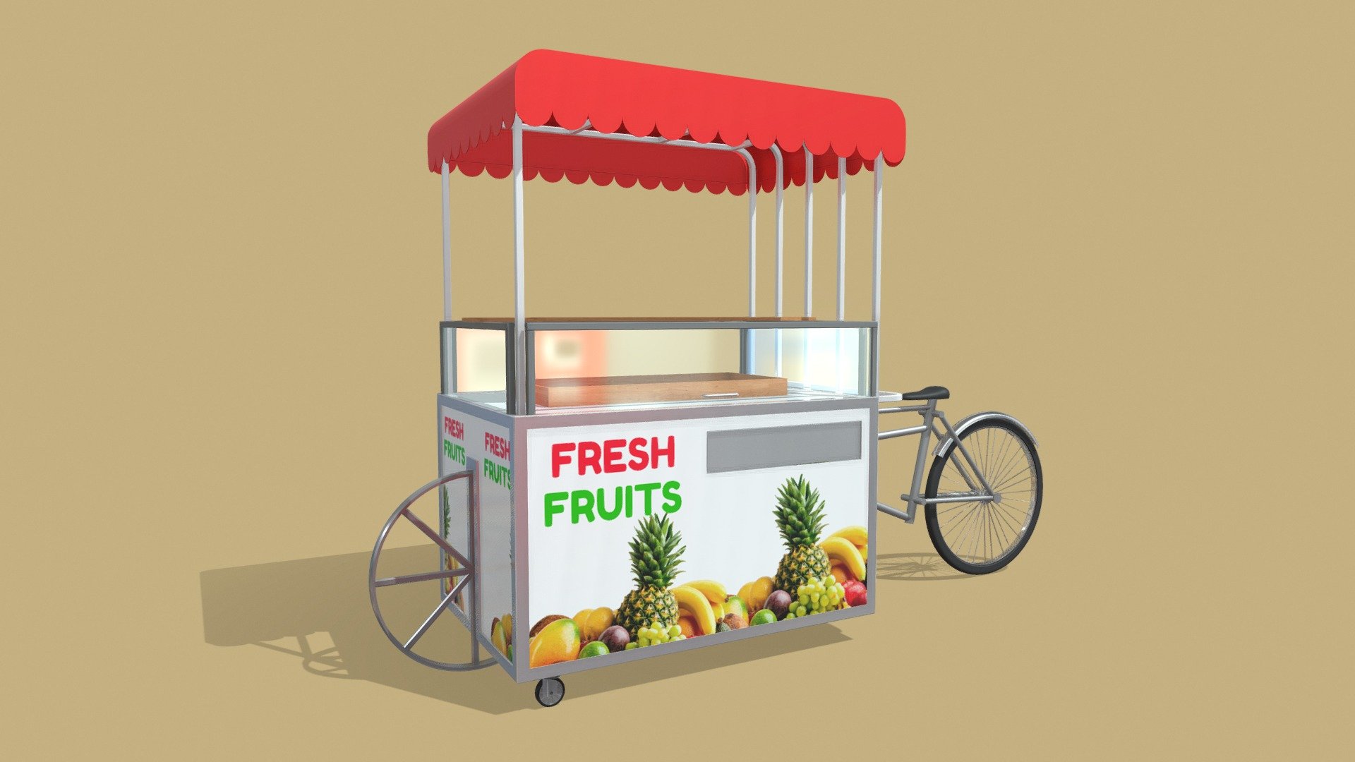 Food Stand Cart 6 Buy Royalty Free 3D model by CGBee (cg.bee