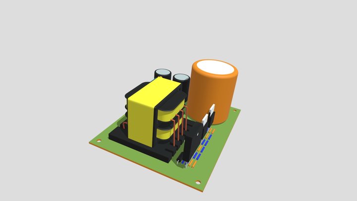 Electronic power supply card 3D Model