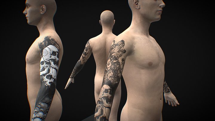 Tattoo sketch 3D Model