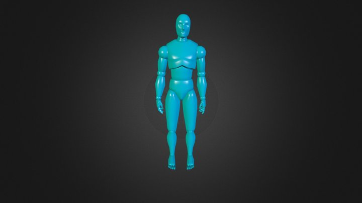 S M Blue Man 3D Model