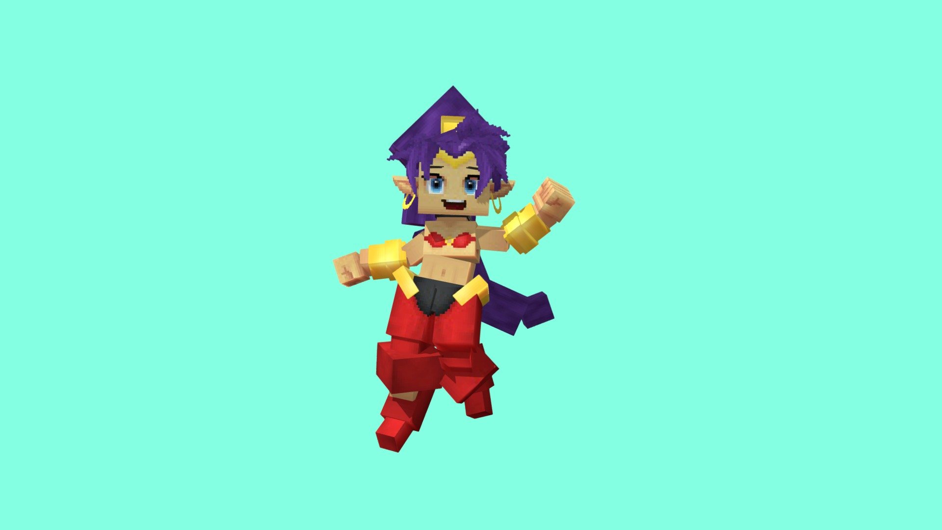 Shantae, the half-genie hero Hytale Fanmodel - 3D model by Ivan R (@pyreart...