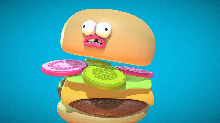 Ben the Burger 3D Model
