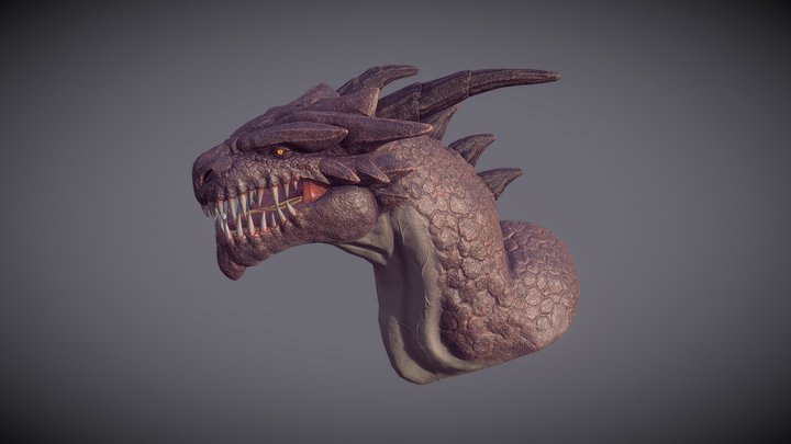 dragon head  pracitce_low 3D Model