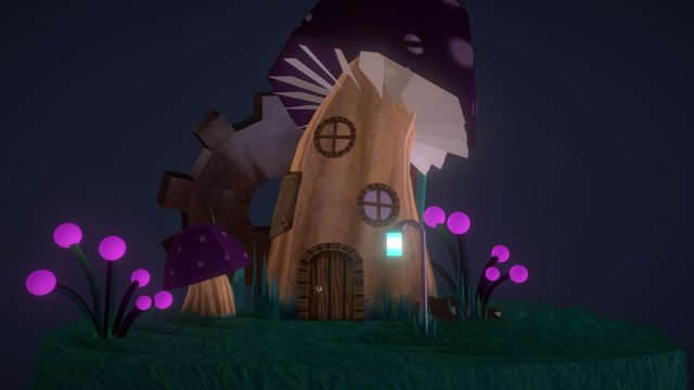 SciFi Mushroom-House 3D Model