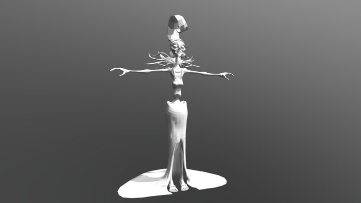 Yzma Clothed WIP 3D Model