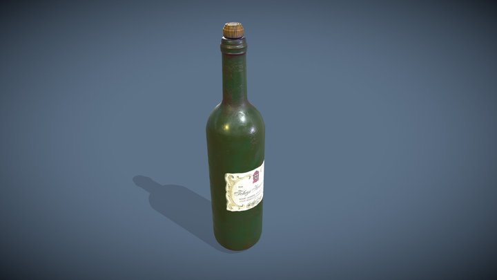 Bottle of wine 3D Model