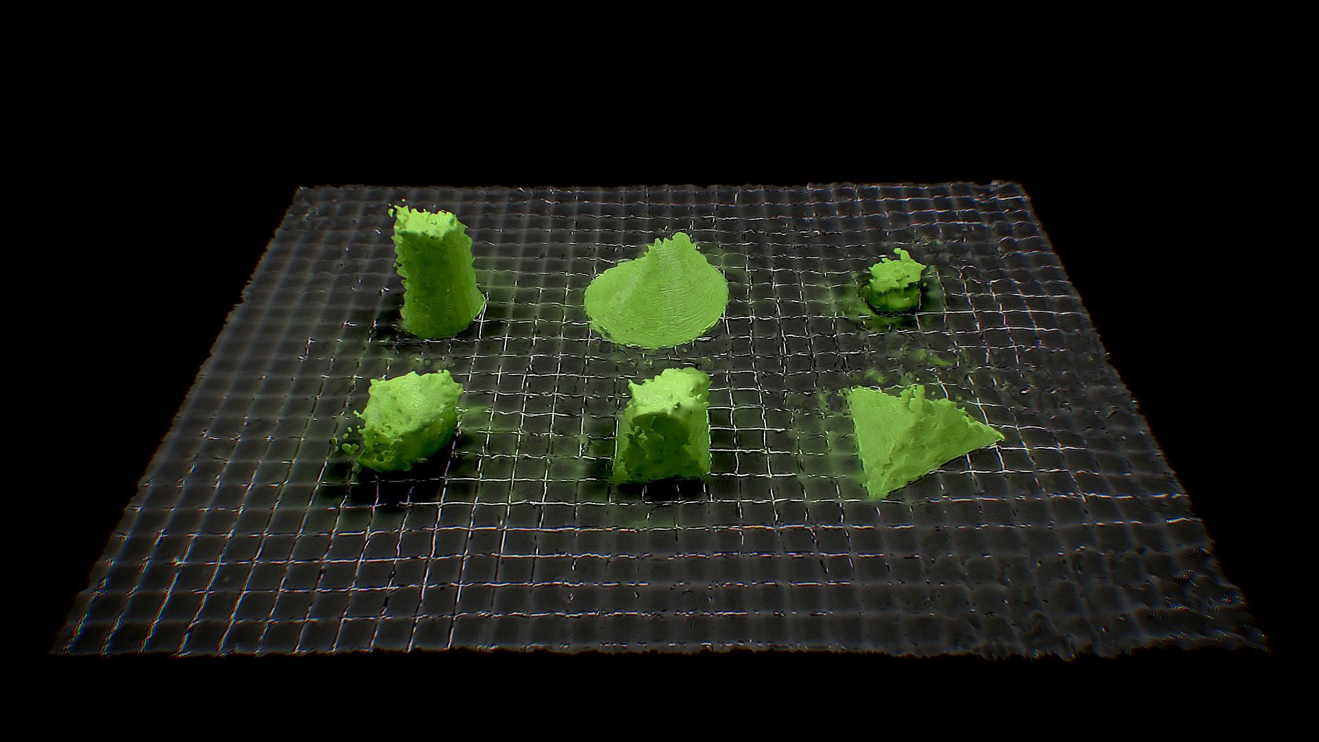 3D scan of six 3D printed Geometric Primitives