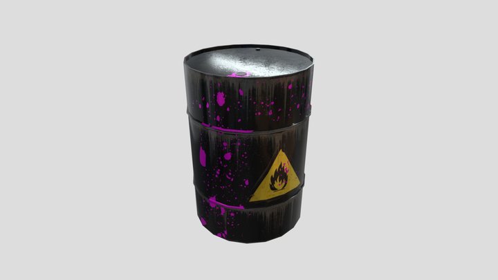 Mysterious Ooze Barrel 3D Model