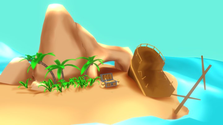 pirate island 3D Model