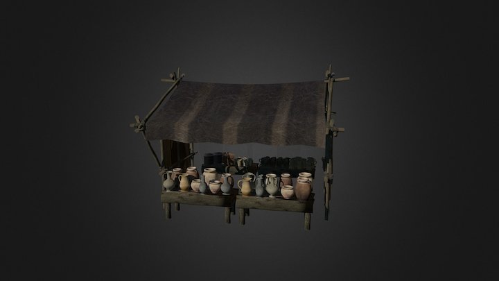 Puesto de alfarería/Pottery stall 3D Model