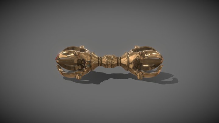 五鈷杵 (vajra) 3D Model