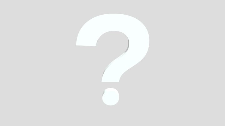 high poly question mark 3D Model