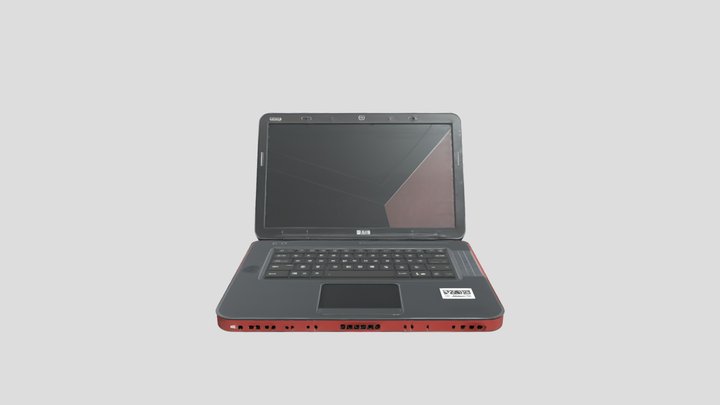 Laptop with open screen 3D Model