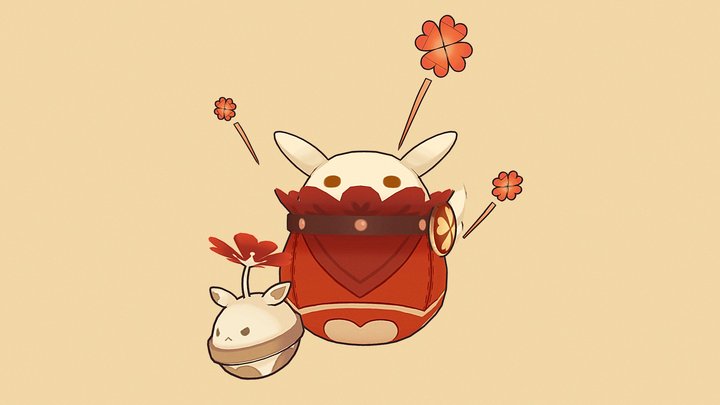 Genshin Impact Fanart - Klee Bombs 💣 3D Model