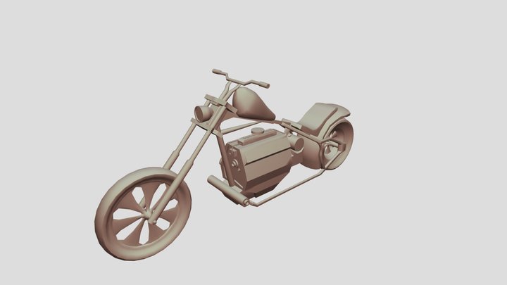 Кастом Мотоцикл Кобра V12 2_0 3D Model