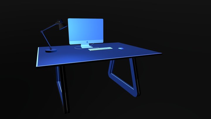neon table 3D Model