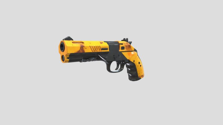 Futuristic Cyberpunk Small Revolver – Free 3D Model STL