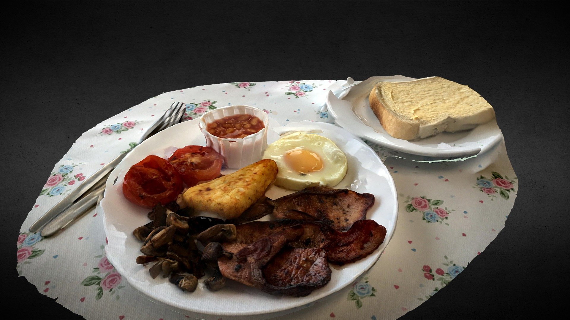 Tasty Full English Breakie - Buy Royalty Free 3D Model By Drone ...