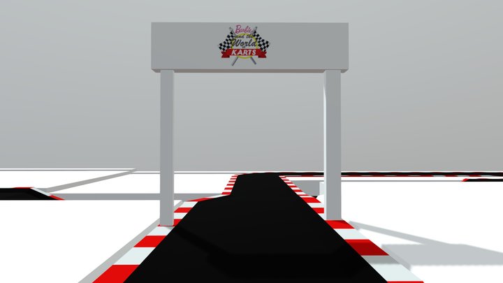 Barbie and the world of karts track 3D Model