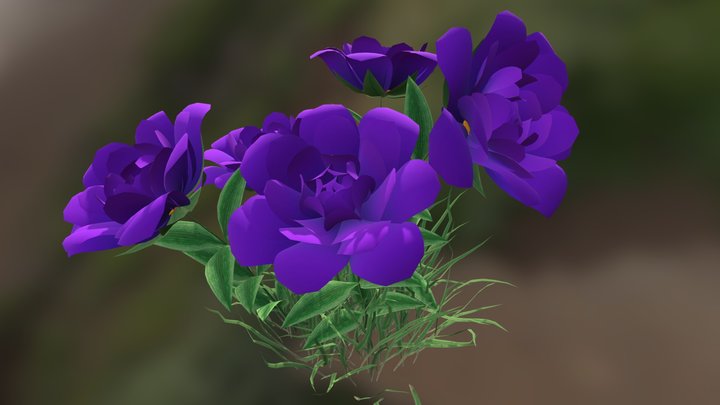 Purple Flower 3D Model