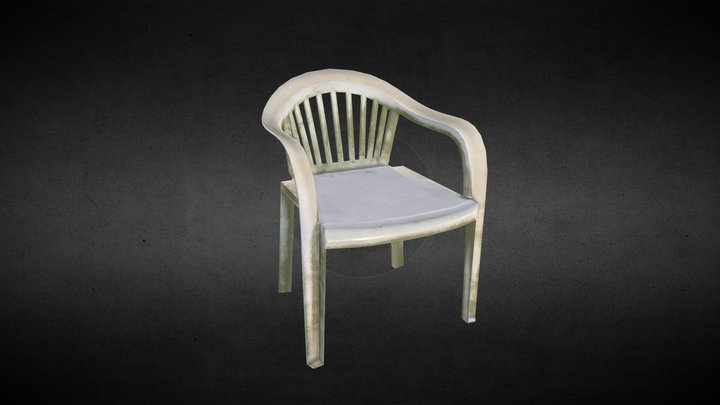 Moss plastic chair 3D Model