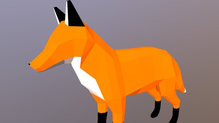Low-Poly Fox 3D Model