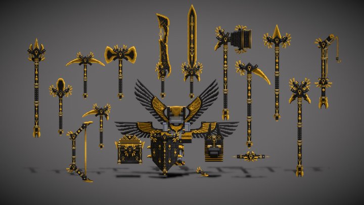 Anubis Ritual Ensemble 3D Model