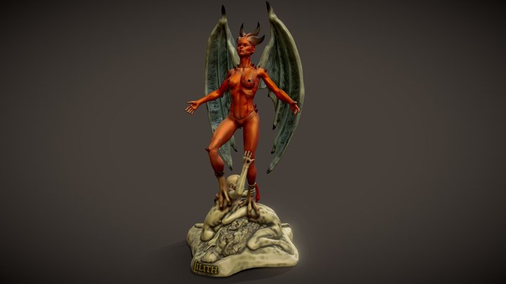 Lilith Goddess Statue for 3D print 3D Model
