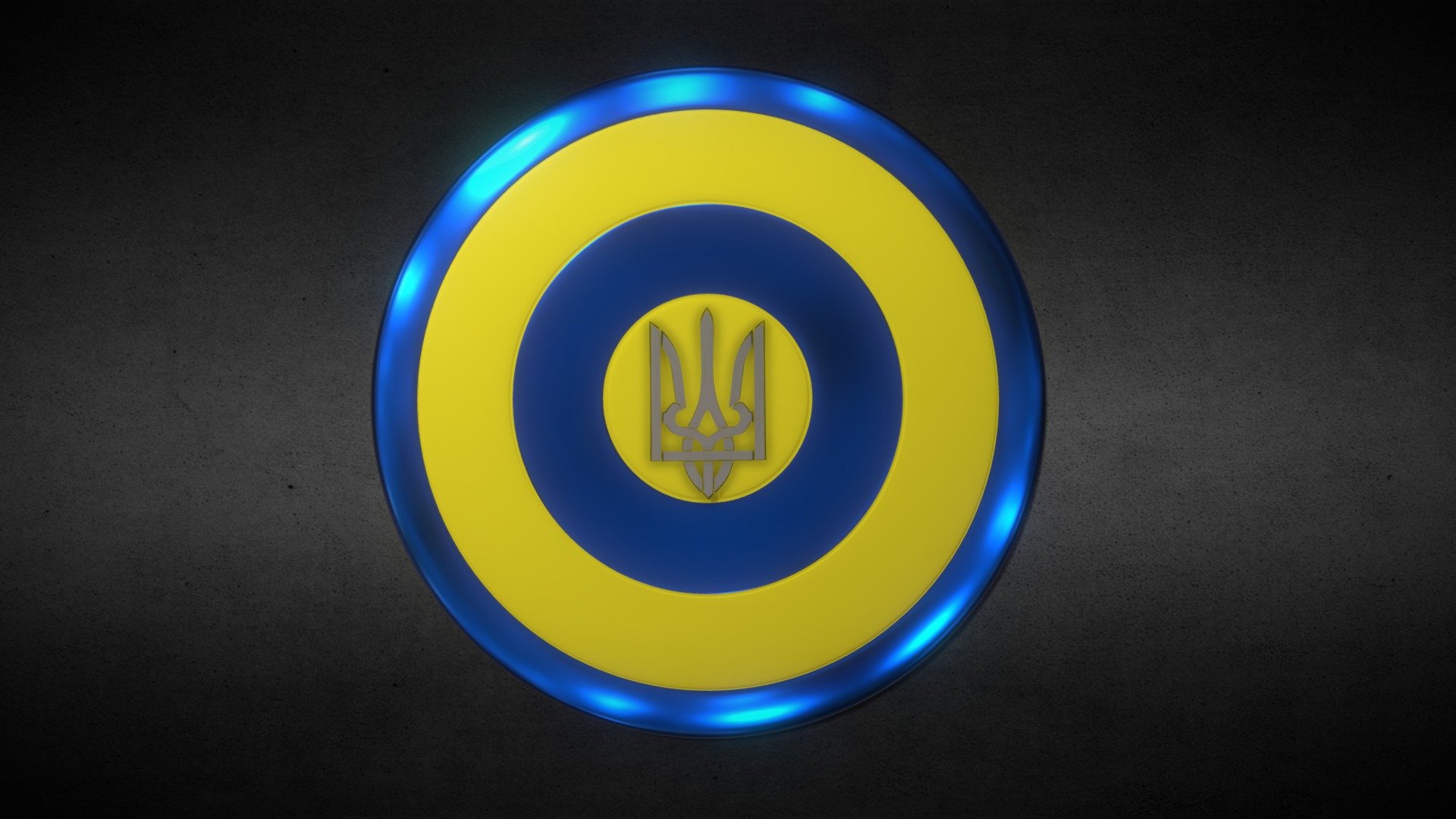 Ukrainian Shield Download Free 3D model by Davetheconqueror [9e351e7