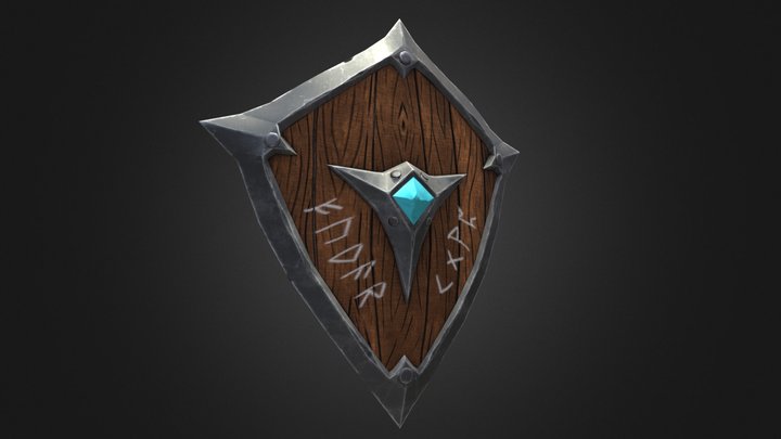 Game Ready Stylized Shield 3D Model
