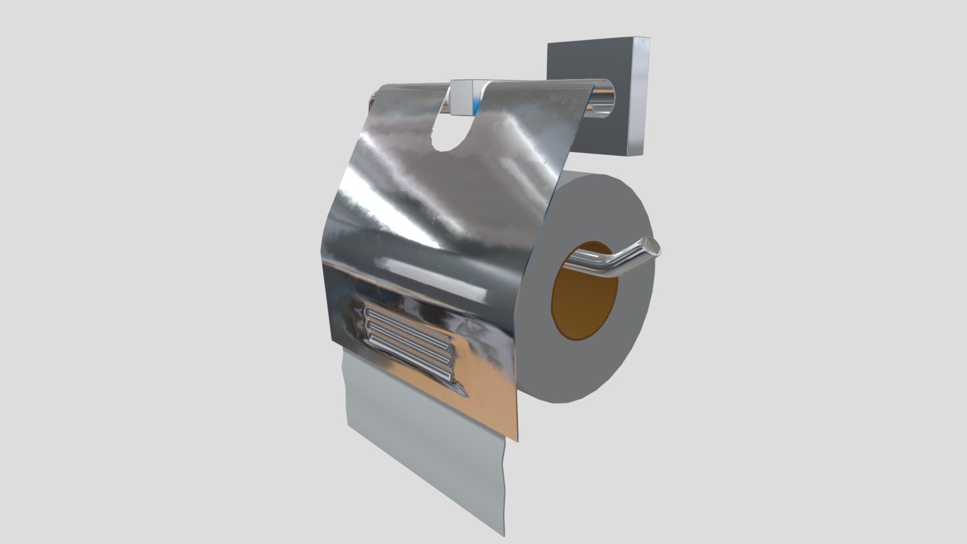 Toilet Paper Roll Holder With Cover Download Free 3D model by Helindu