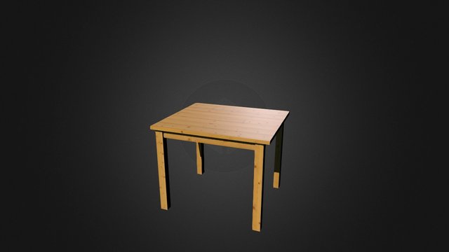 Wooden table 3D Model