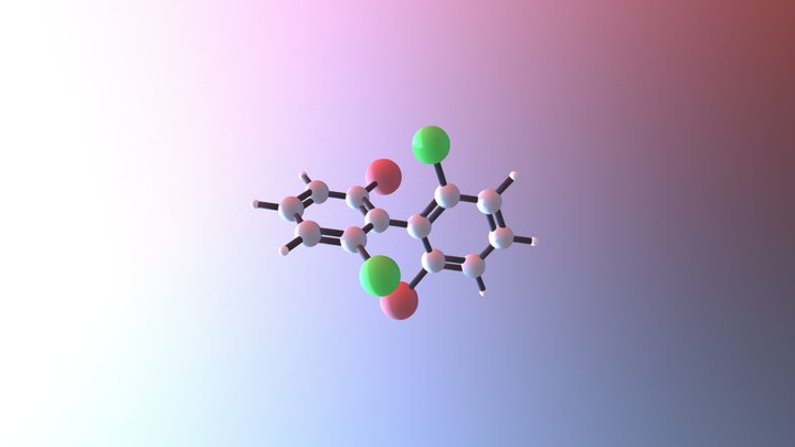 A chiral biphenyl - axial chirality 3D Model