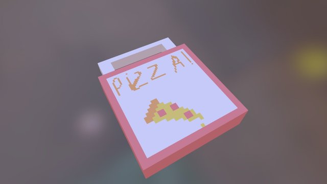 Pizza pixelated lunch bag 3D Model