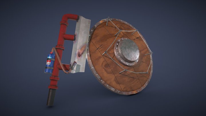 Makeshift Sword / Repurposed Shield 3D Model
