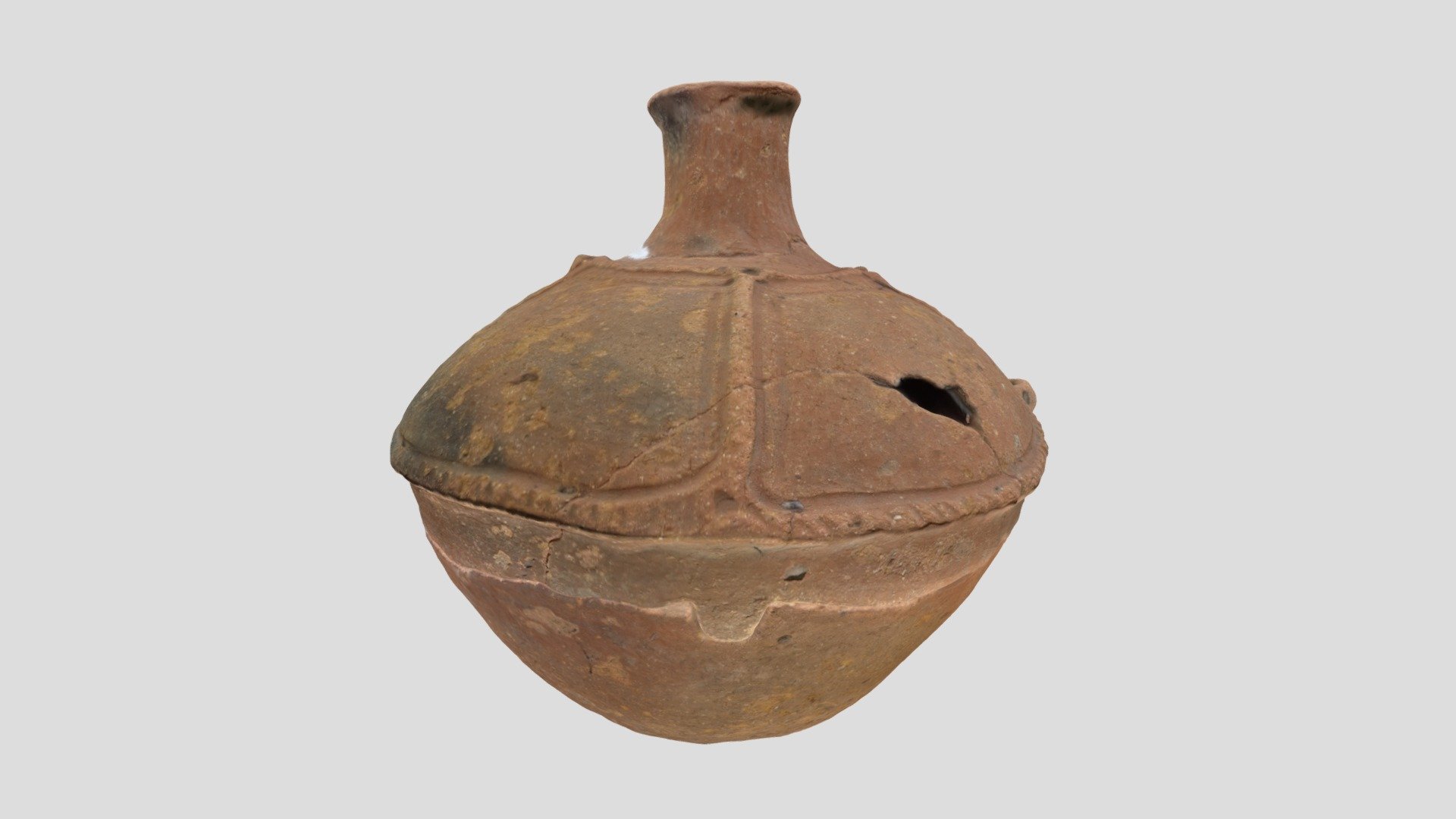 切断壺形土器（縄文時代後期） Jar shaped Jomon pottery - 3D model by さいたま市教育委員会文化財保護課 [公式]  Saitamacity_Bunkazai (@saitamacity_bunkazai) [9e3c71a]