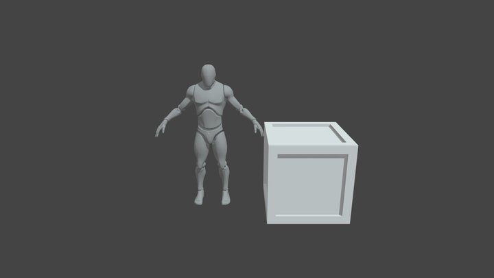 Assignment 2: Proxy Crate with Size Ref 3D Model