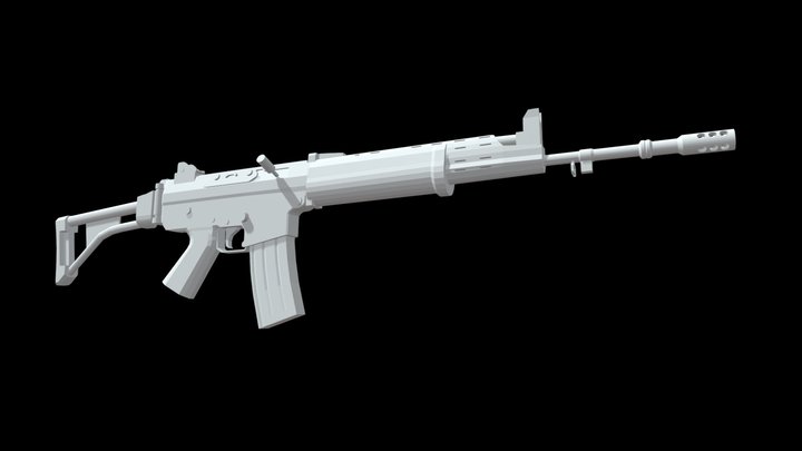 Pindad SS1 (FN FNC) 3D Model